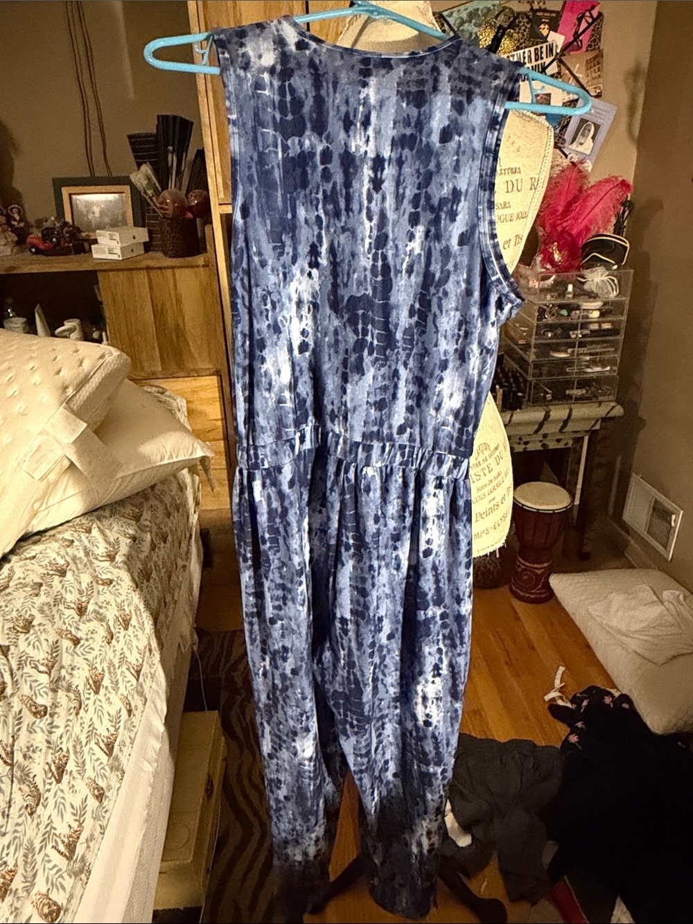 Old Navy Active Blue Tie-Dye Sleeveless Jumpsuit - XS - Picture 3 of 4